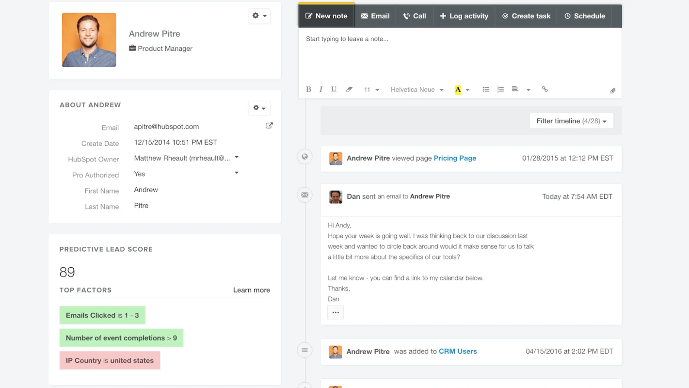 hubspot crm lead timeline view hubspot crm lead timeline view